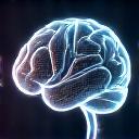 Icône représentant un cerveau stylisé avec des circuits, symbolisant la technologie IA