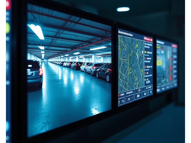 Interface de surveillance de sécurité montrant des flux de caméras avec détection d'incidents