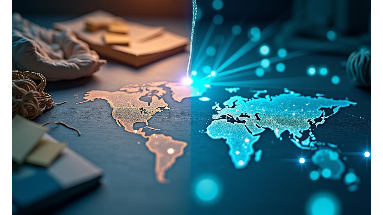 Une interface de comparaison visuelle montrant deux colonnes: à gauche la complexité d'une planification manuelle avec des fils emmêlés; à droite, la simplicité et l'efficacité de la planification par IA de Vapeur Futée avec un flux épuré et optimisé.